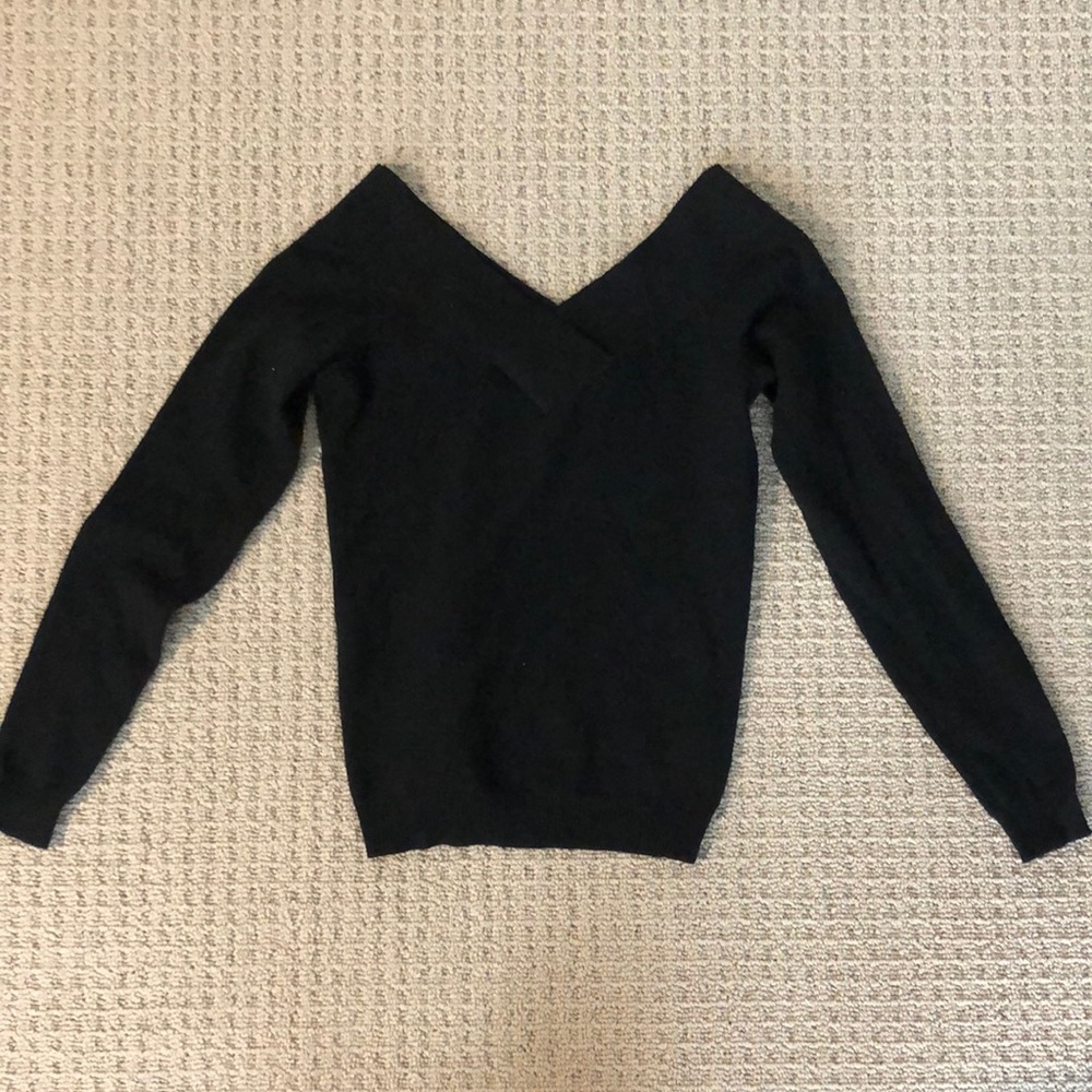 Cashmere off the shoulder sweater